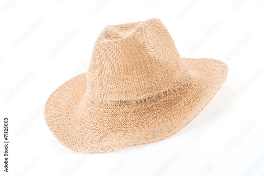 Straw hat isolated on white background Straw hat isolated on white background