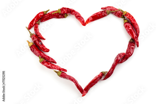 Heart of chili peppers.