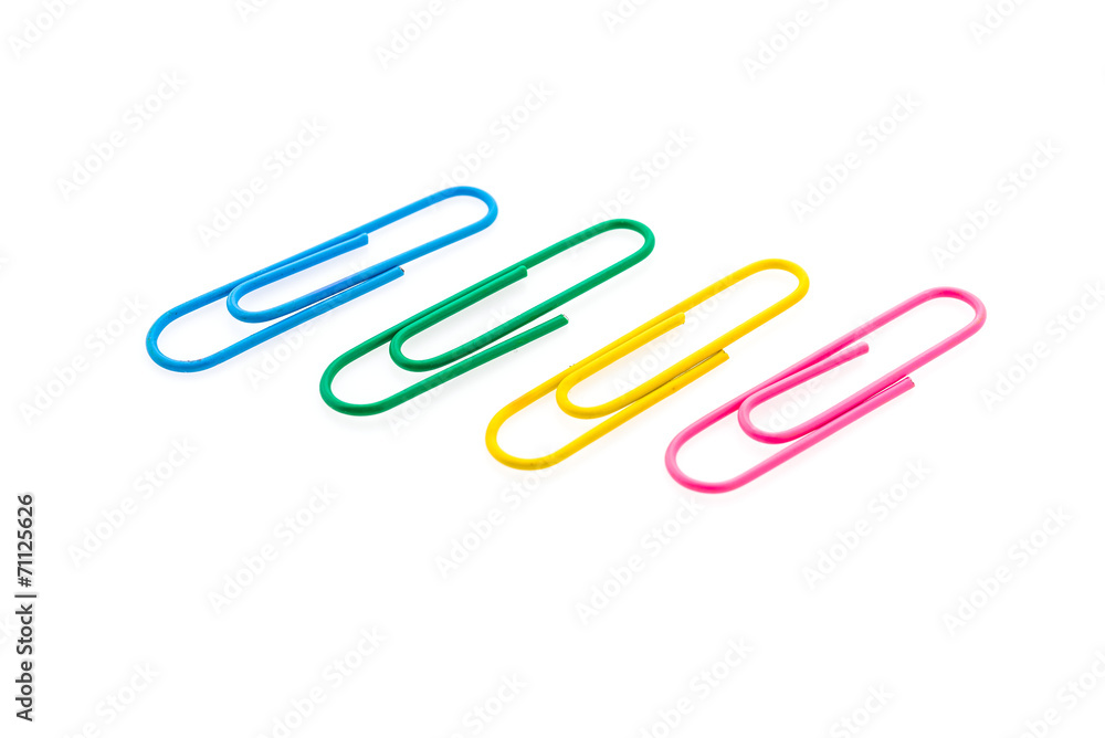 Paper clip isolated on white background Paper clip isolated on white background