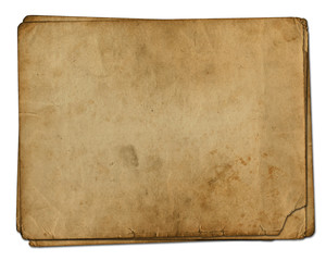 Vintage photoalbum for photos on white isolated background