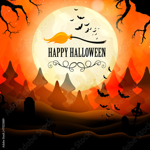 Vector Illustration of a Halloween Design