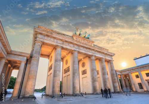 sunset at Berlin Brandenburg Gate, Germany