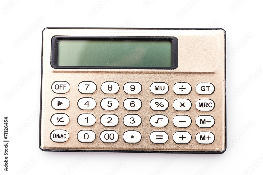 Calculator isolated on white background Calculator isolated on white background