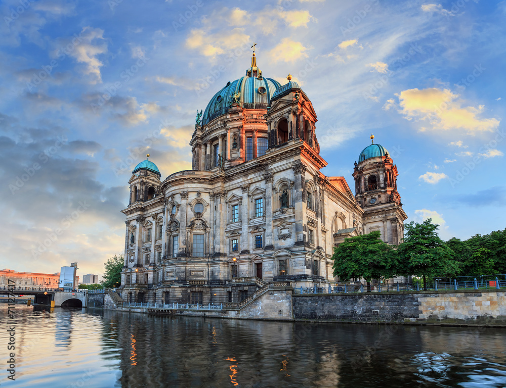 sunset at Berlin Cathedral, Germany