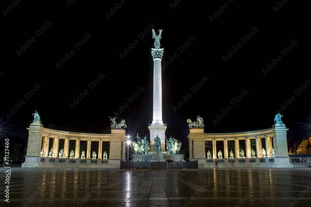Heroes' square in Budapest