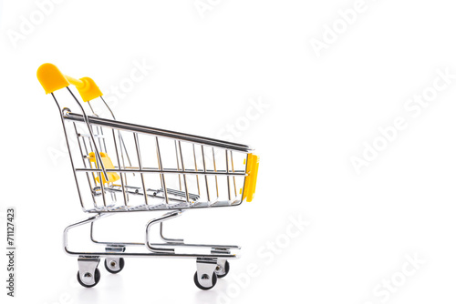 Shopping cart isolated on white background