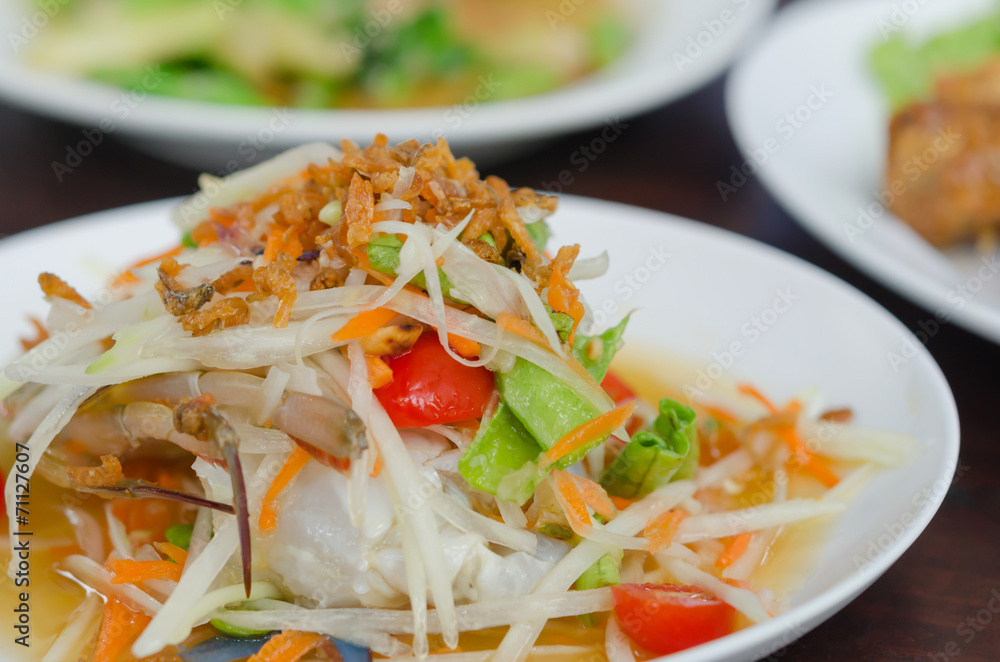 Som Tum with crab Som Tum with crab