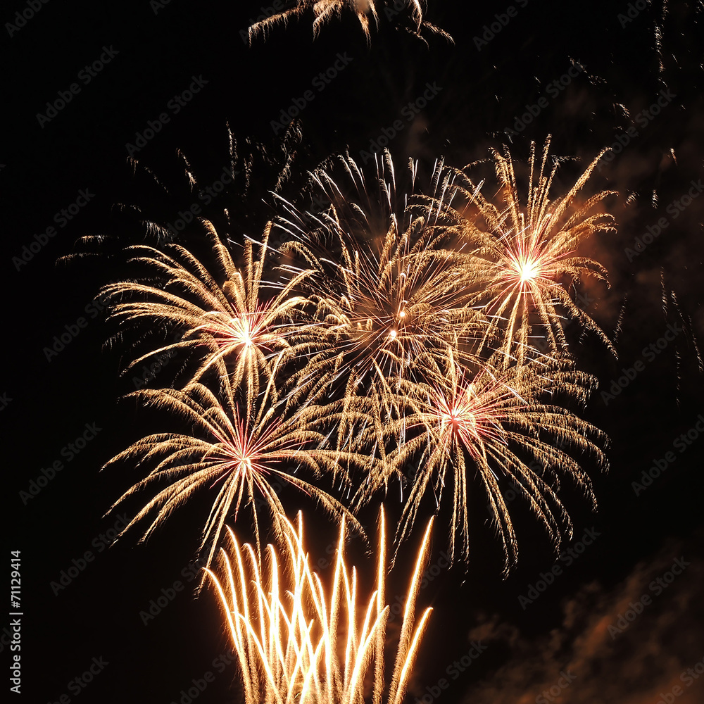 fireworks - obrazy, fototapety, plakaty 