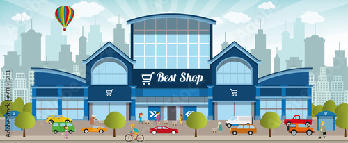 Shopping center in the city