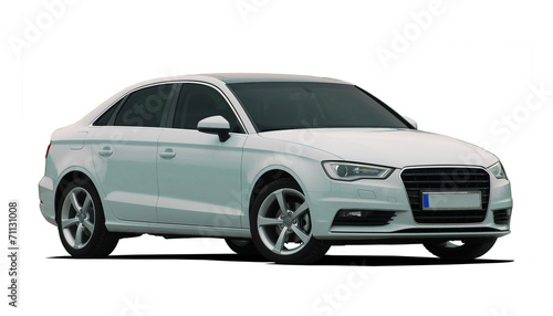 Foto white sedan front view