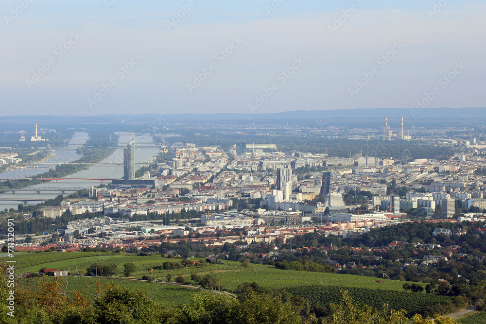 Aerial View of Vienna from Kahlenberg