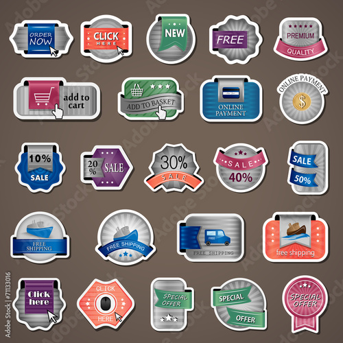 Shopping Design Elements, Stickers And Labels