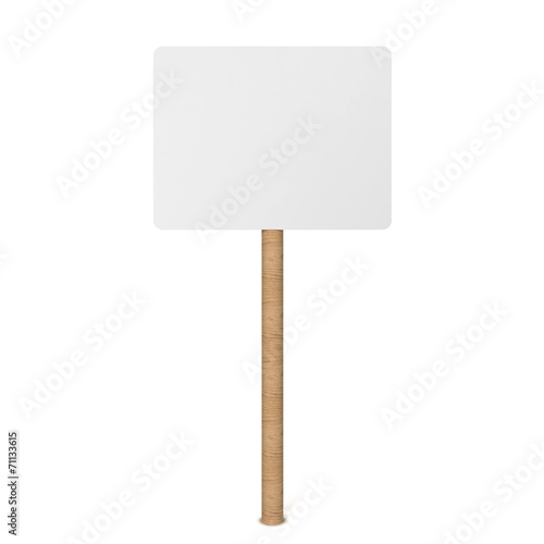 Blank placard