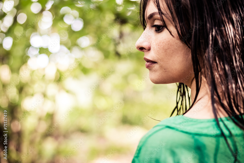 Woman in a wood Woman in a wood