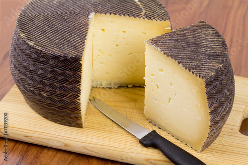 Spanish manchego cheese photo