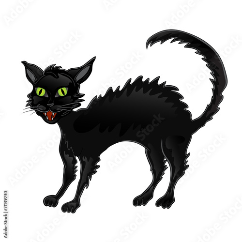 Black Halloween cat