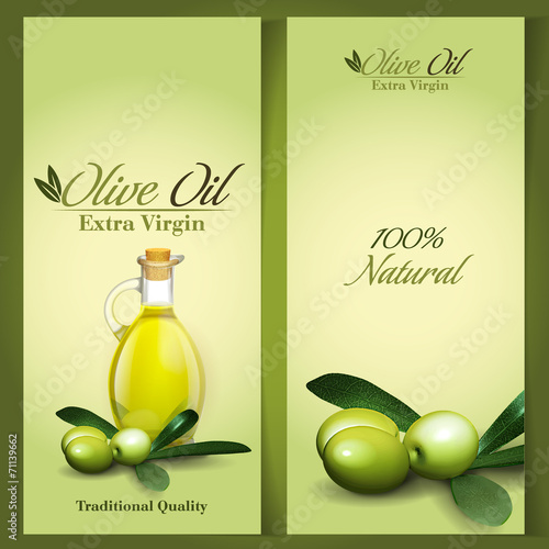 olive oil frame vector