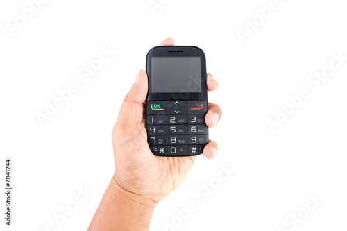 Wallpaper Mural mobile phone with keypad on white background Torontodigital.ca