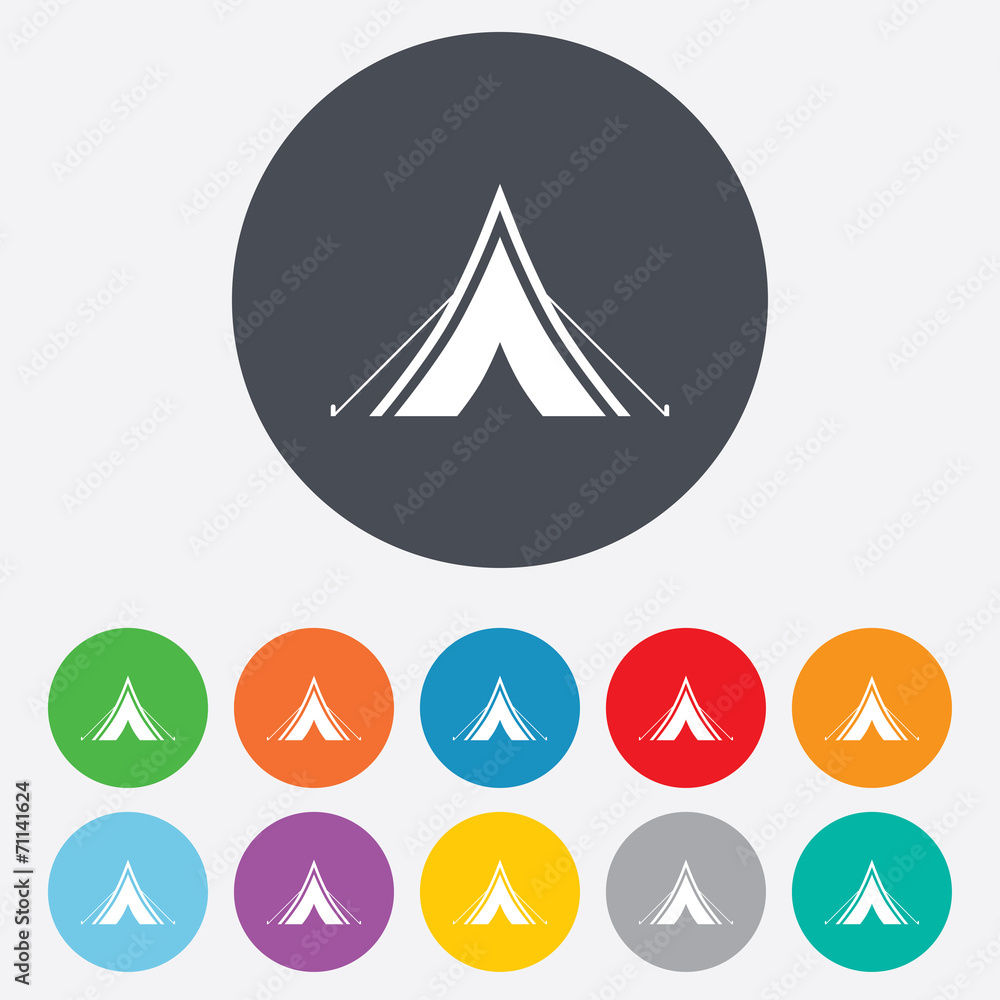 Tourist tent sign icon. Camping symbol. Tourist tent sign icon. Camping symbol.