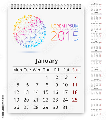 Calendar template