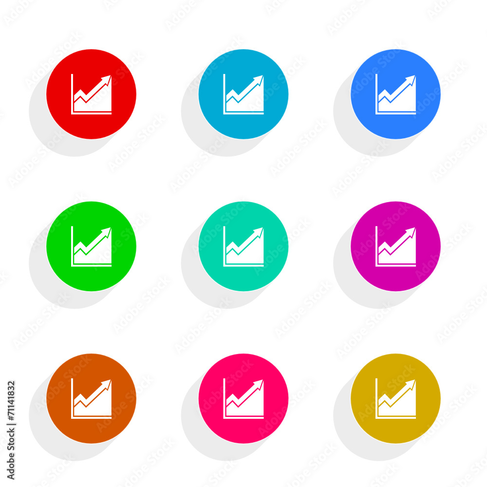 histogram flat icon vector set histogram flat icon vector set