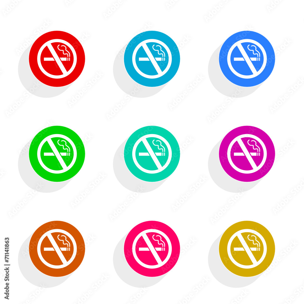 no smoking flat icon vector set no smoking flat icon vector set