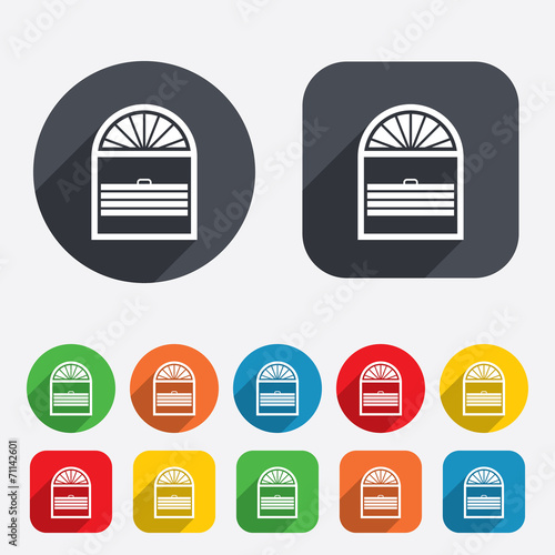Louvers plisse sign icon. Window blinds jalousie