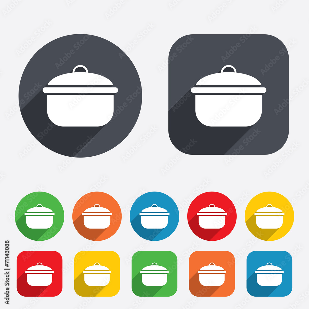 Cooking pan sign icon. Boil or stew food symbol. Cooking pan sign icon. Boil or stew food symbol.