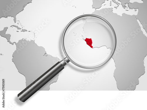 Landkarte *** Afrika EBOLA-1