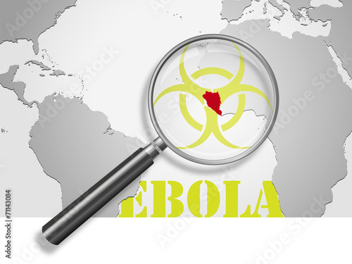 Landkarte *** Afrika EBOLA-3