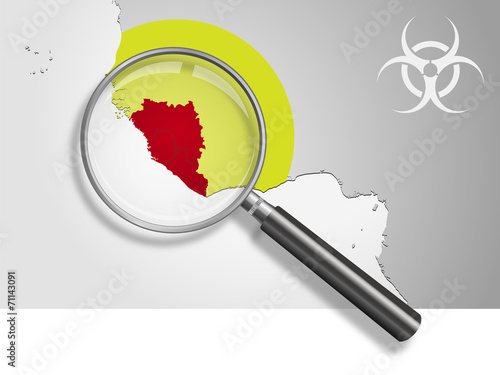 Landkarte *** Afrika EBOLA-4