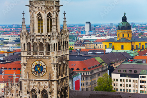 Glockenspiel Clock, Theatine Church in Munich photo