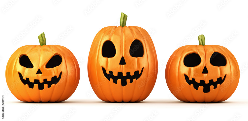 Halloween pumpkins - obrazy, fototapety, plakaty 