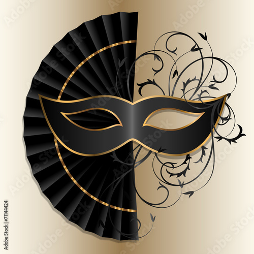 elegant black mask