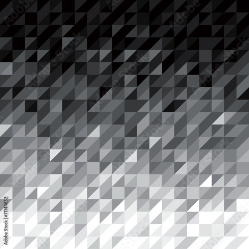 black and white mosaic background - vector illustration