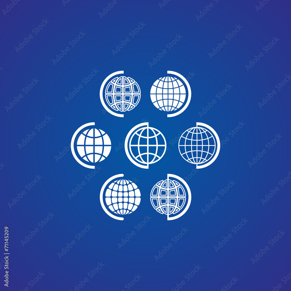 Globe icons Globe icons