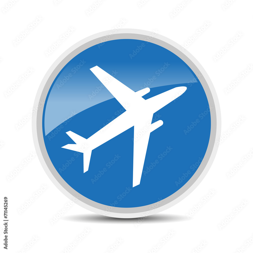 airplane icon on white backgrofund vector