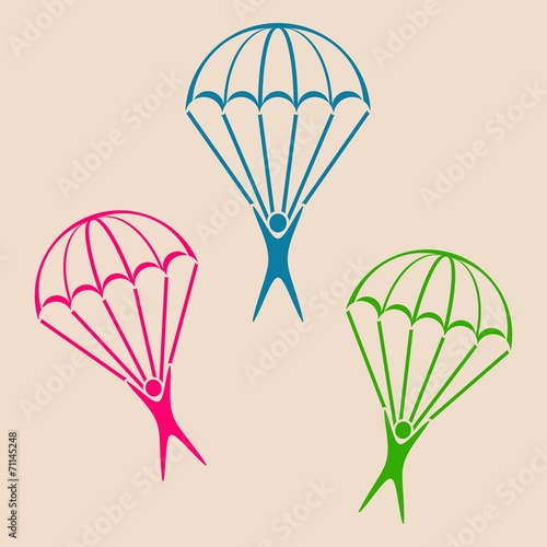 Parachute jumper icon
