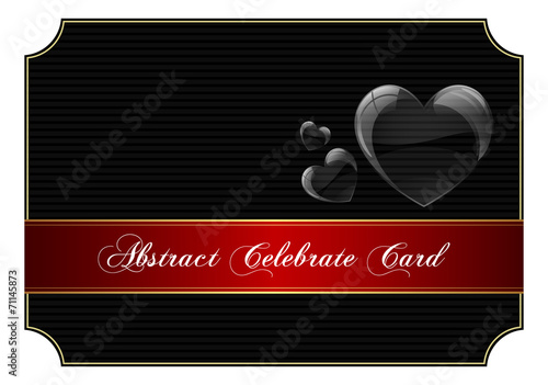 Abstract black celebrate card