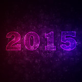 Abstract space background with 2015