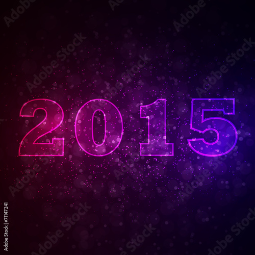 Abstract space background with 2015