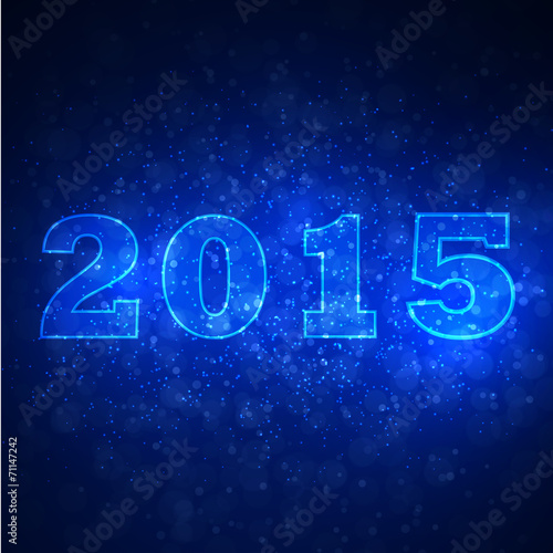 Abstract space background with 2015