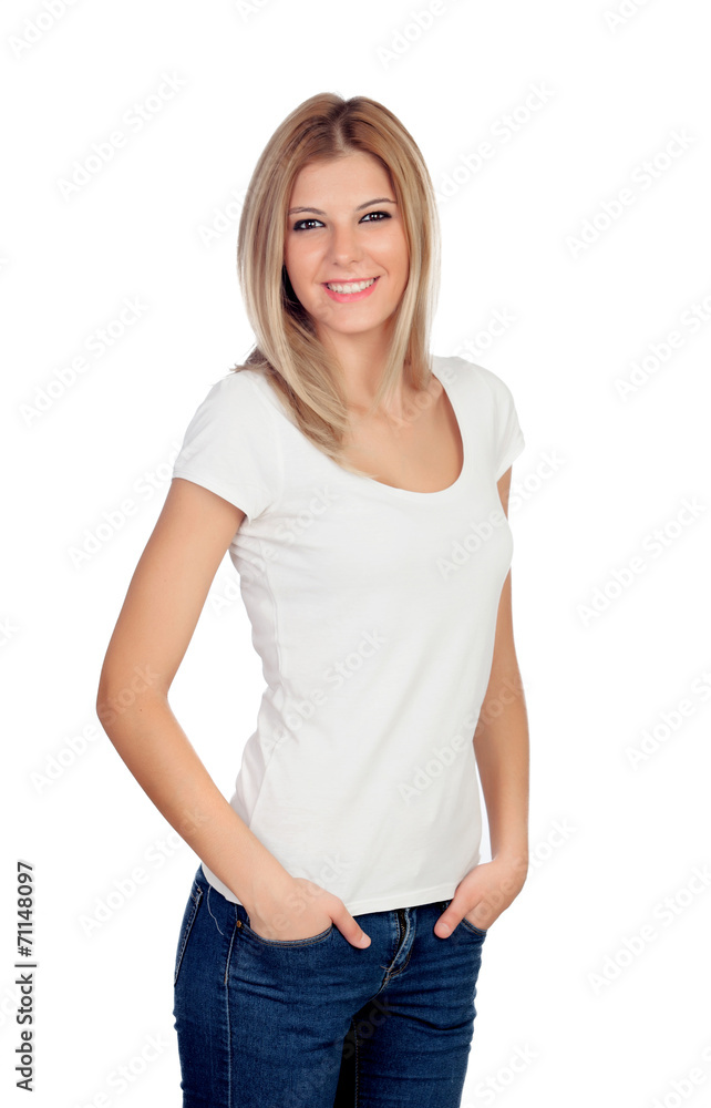 Blonde casual girl Blonde casual girl