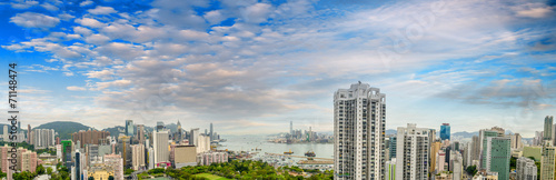 HONG KONG - MAY 12  2014  Stunning panoramic view of Hong Kong I