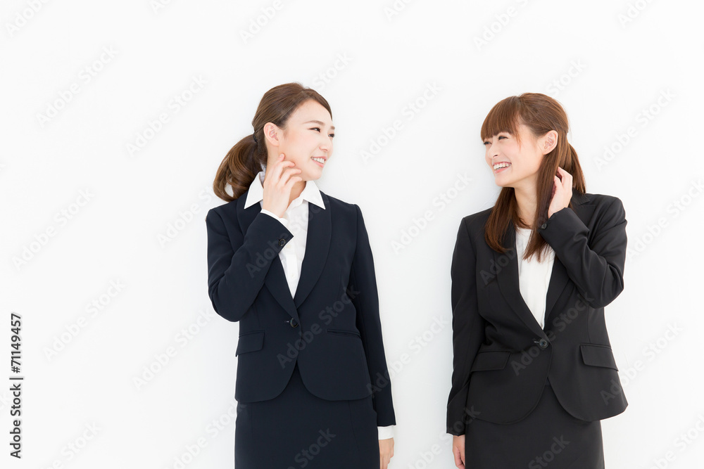 portrait of asian businesswomen on white background portrait of asian businesswomen on white background