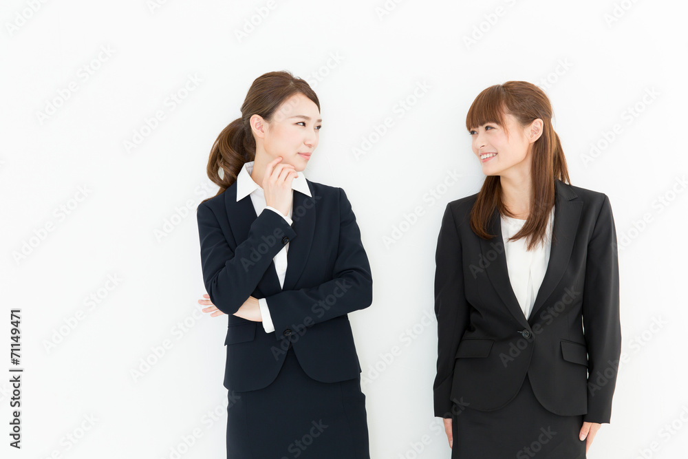 portrait of asian businesswomen on white background portrait of asian businesswomen on white background