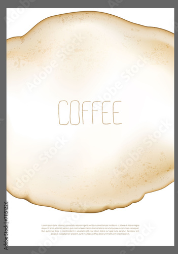 Abstract vector coffee stain