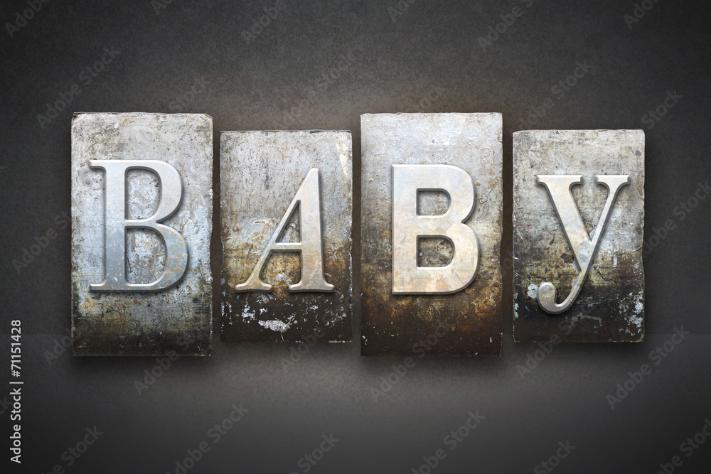 Obraz premium Baby Letterpress Concept