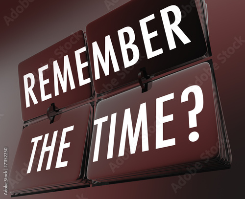 Remember the Time Words Clock Flipping Tiles