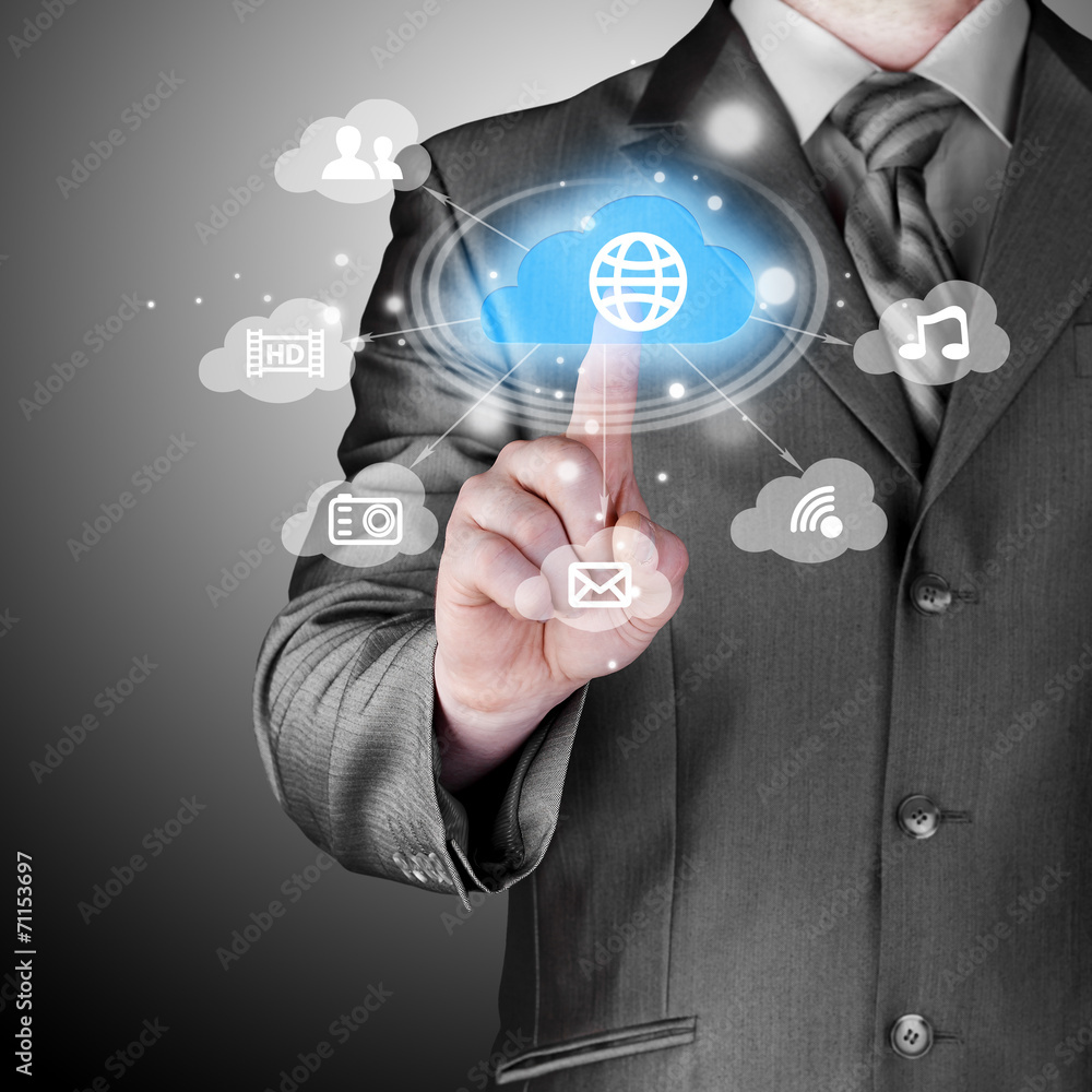 Cloud computing touchscreen interface Cloud computing touchscreen interface